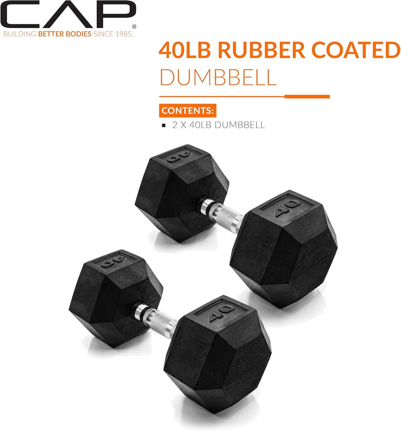 imageCAP Barbell Coated Dumbbell Weight  Multiple Options Pairs ampamp SetsChrome Handle