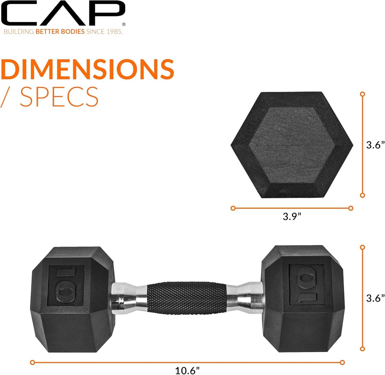 imageCAP Barbell Coated Dumbbell Weight  Multiple Options Pairs ampamp SetsComfort Grip