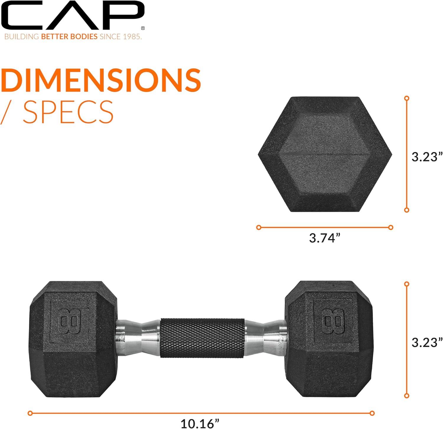 imageCAP Barbell Coated Dumbbell Weight  Multiple Options Pairs ampamp SetsComfort Grip