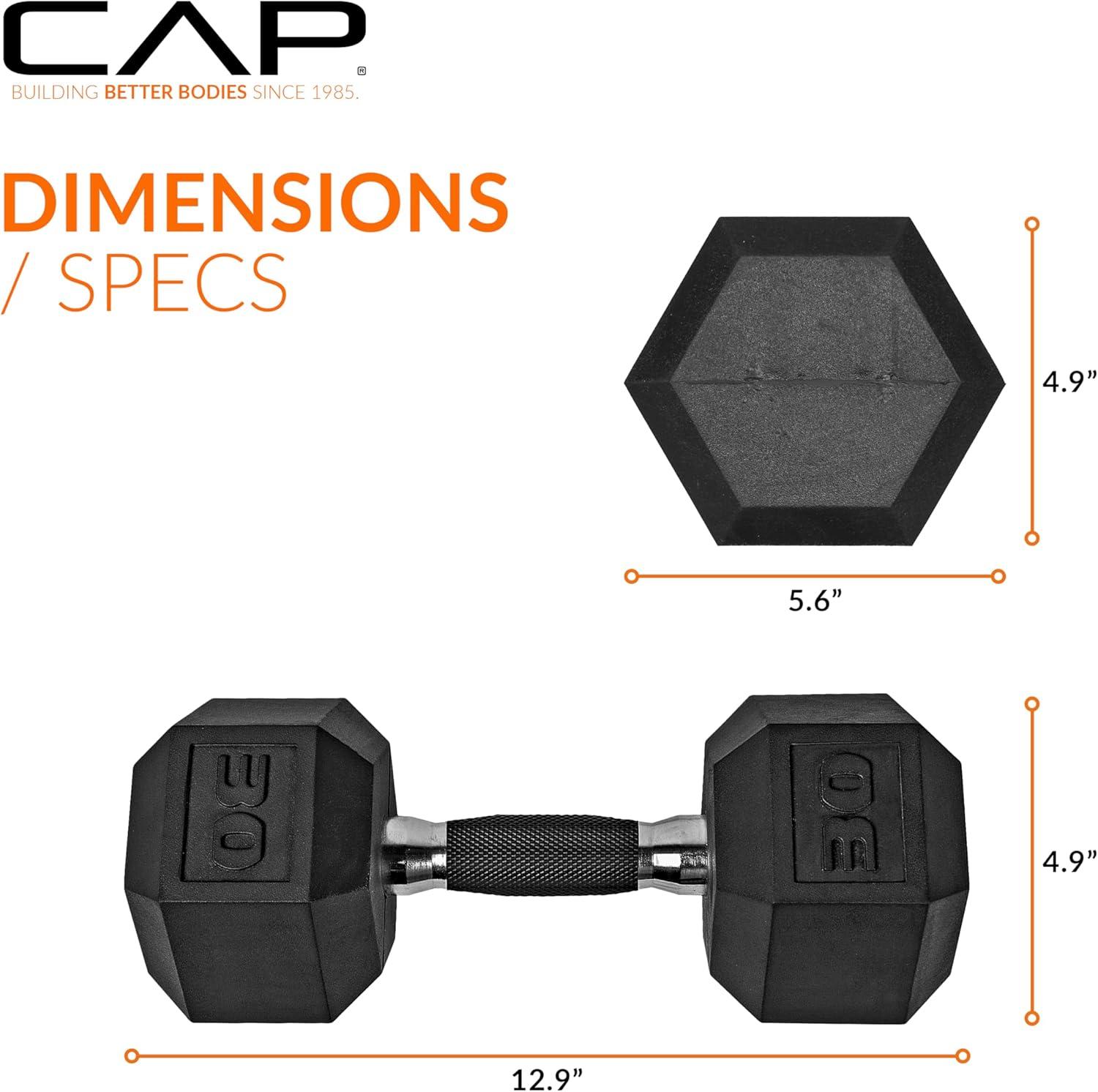 imageCAP Barbell Coated Dumbbell Weight  Multiple Options Pairs ampamp SetsComfort Grip