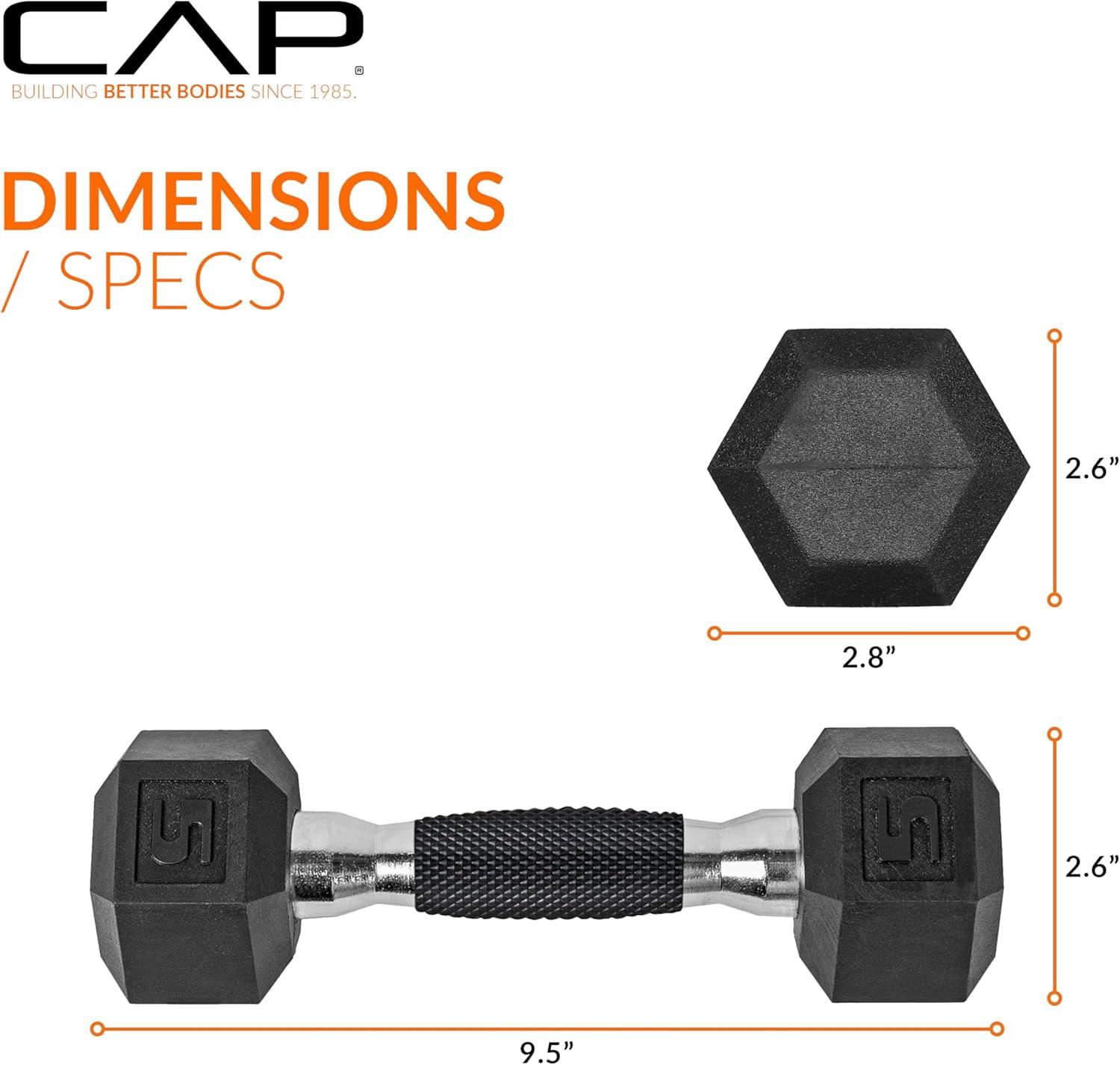 imageCAP Barbell Coated Dumbbell Weight  Multiple Options Pairs ampamp SetsComfort Grip