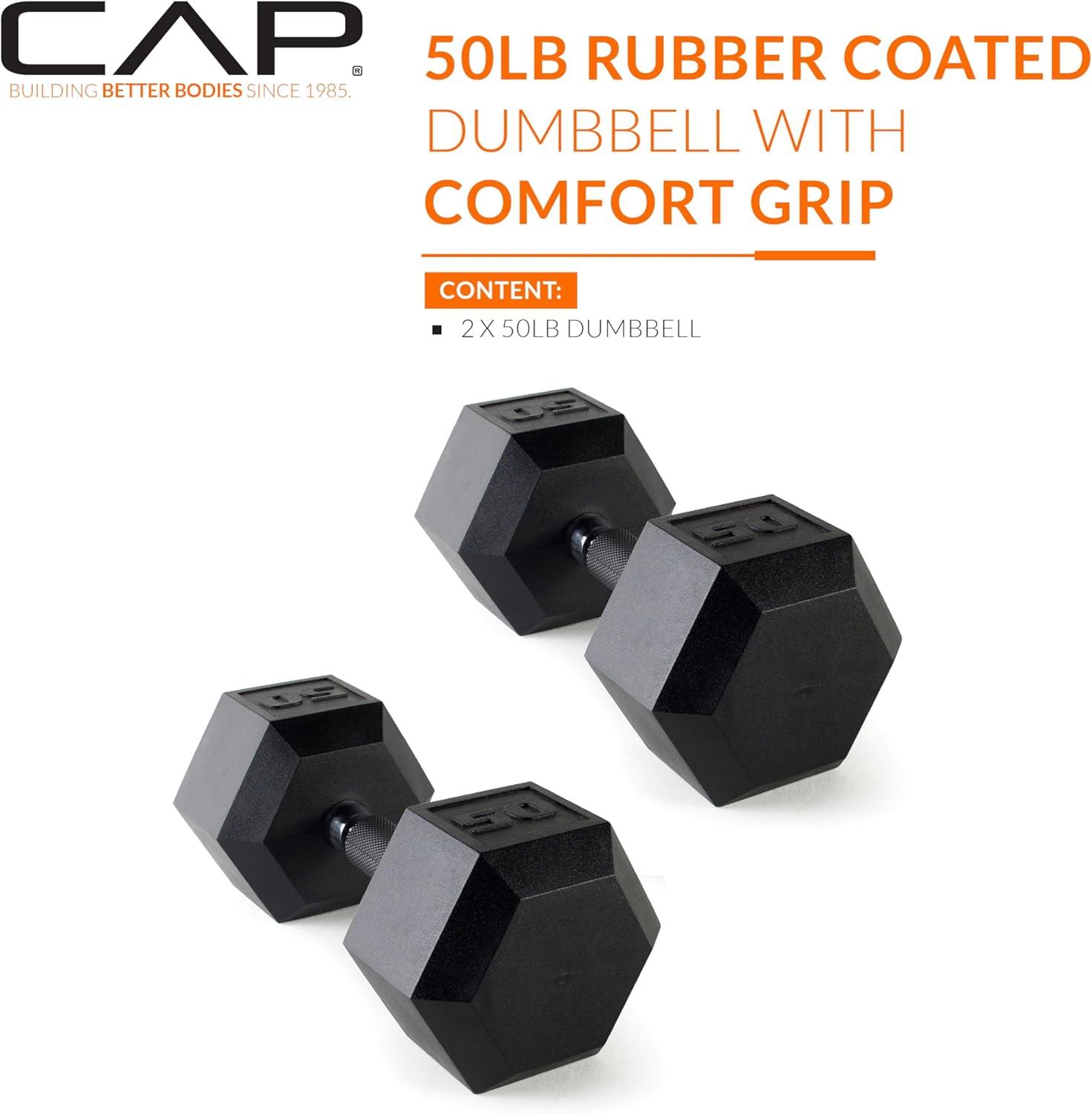 imageCAP Barbell Coated Dumbbell Weight  Multiple Options Pairs ampamp SetsComfort Grip