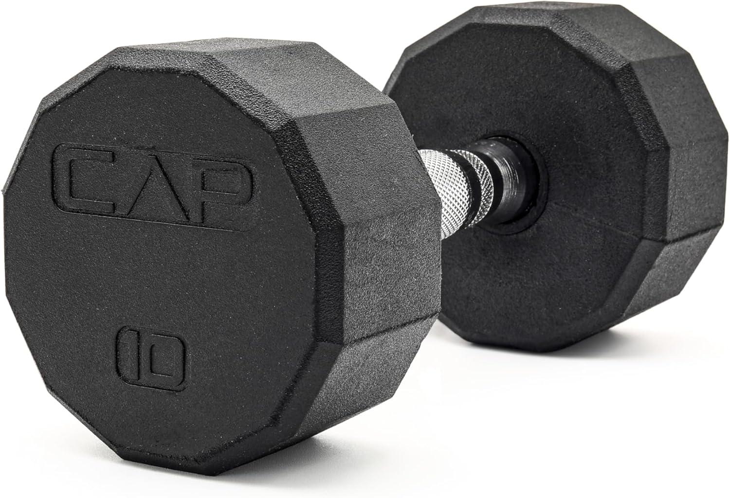 imageCAP Barbell Coated Hex Dumbbell Weight  Multiple Options12Sided  Chrome Handle