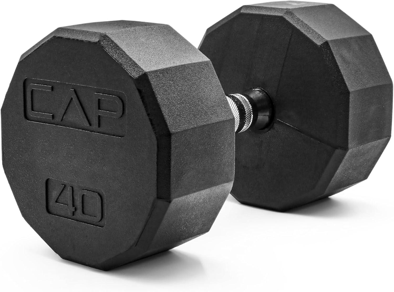 imageCAP Barbell Coated Hex Dumbbell Weight  Multiple Options12Sided  Chrome Handle