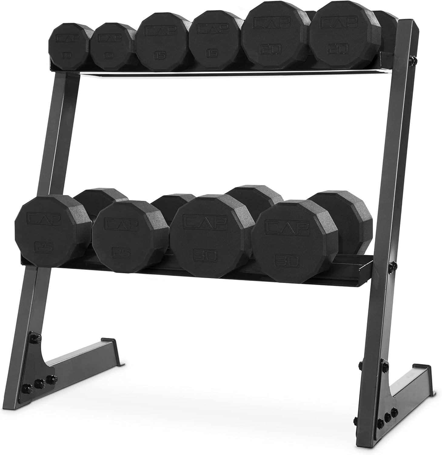 imageCAP Barbell Coated Hex Dumbbell Weight  Multiple Options12Sided  Chrome Handle