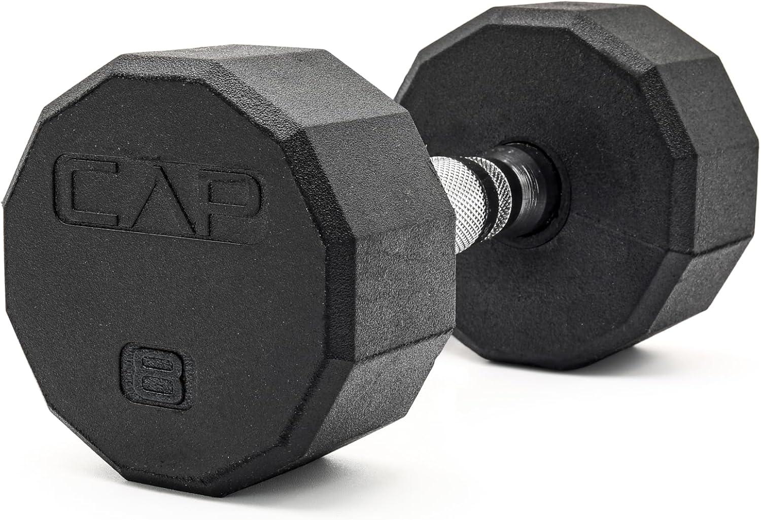 imageCAP Barbell Coated Hex Dumbbell Weight  Multiple Options12Sided  Chrome Handle