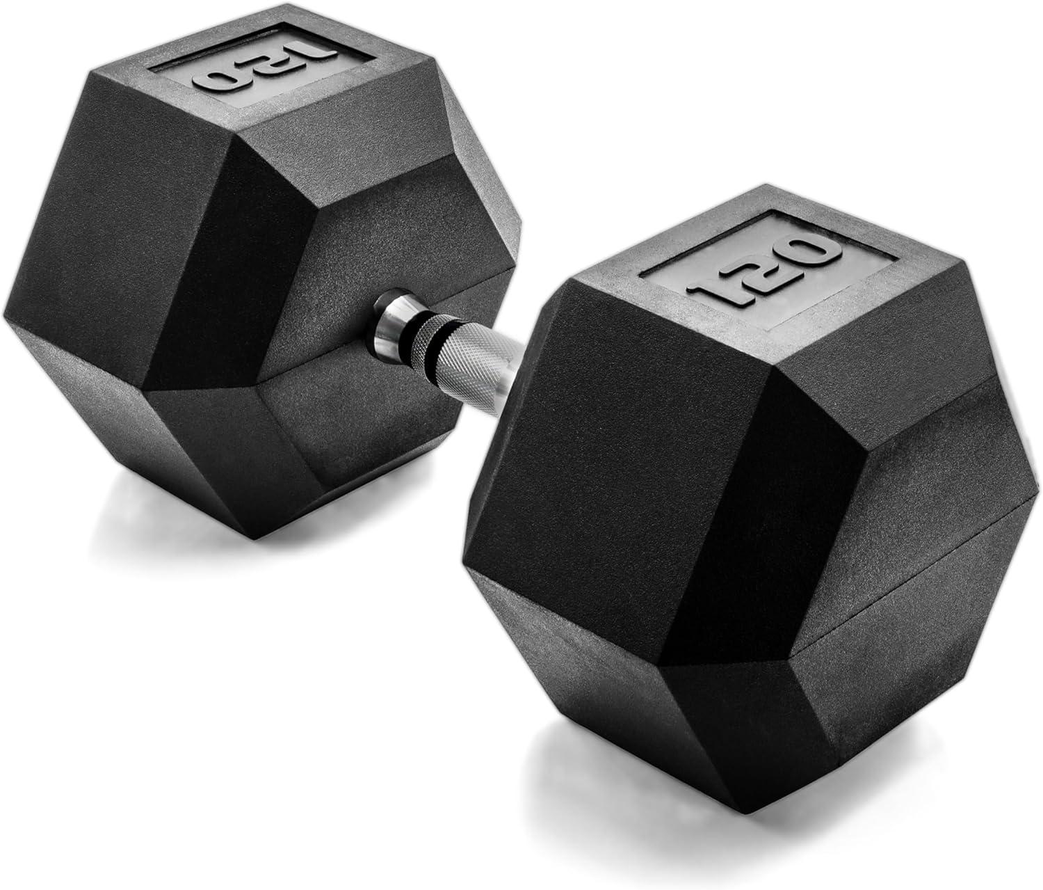 imageCAP Barbell Coated Hex Dumbbell Weight  Multiple OptionsChrome Handle