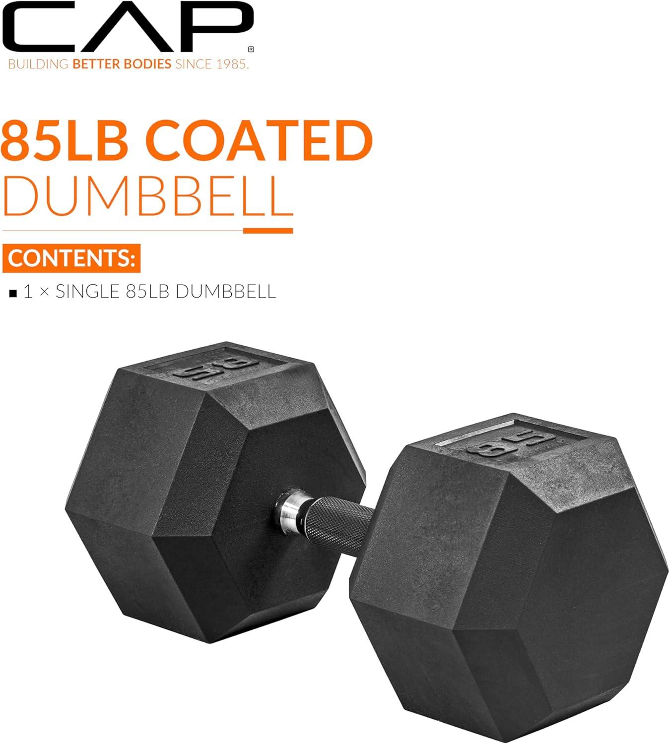 imageCAP Barbell Coated Hex Dumbbell Weight  Multiple OptionsComfort Grip