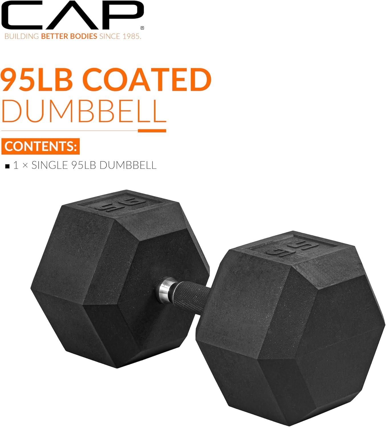 imageCAP Barbell Coated Hex Dumbbell Weight  Multiple OptionsComfort Grip