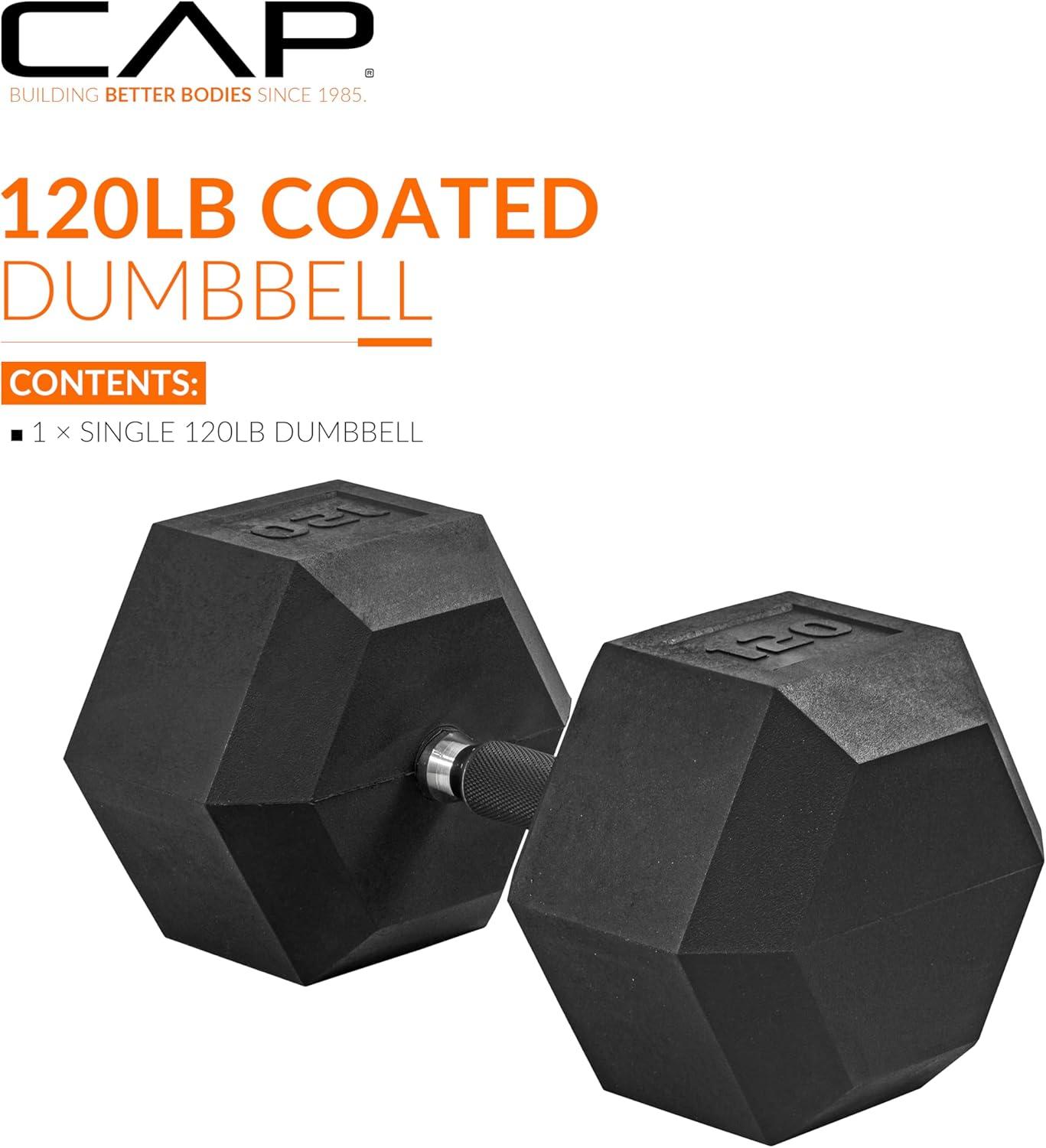 imageCAP Barbell Coated Hex Dumbbell Weight  Multiple OptionsComfort Grip