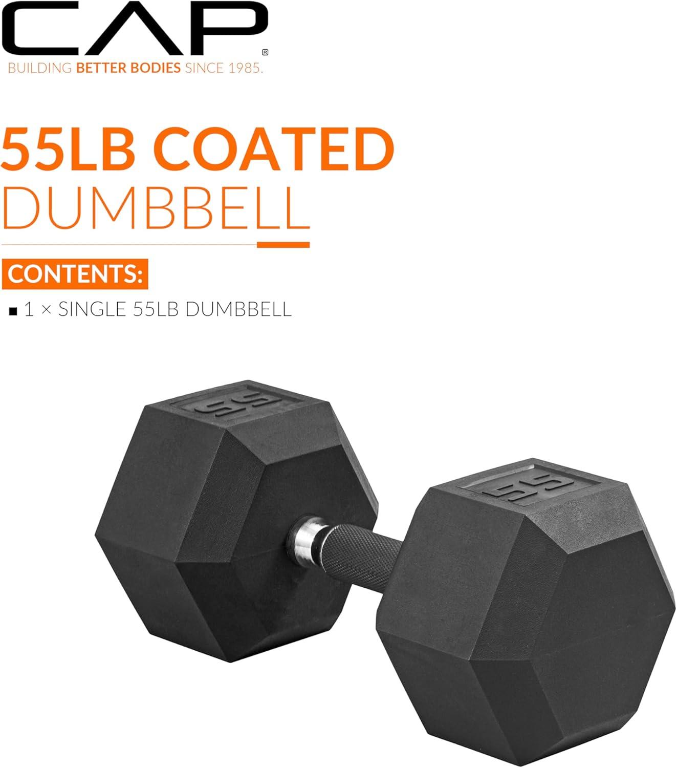 imageCAP Barbell Coated Hex Dumbbell Weight  Multiple OptionsComfort Grip