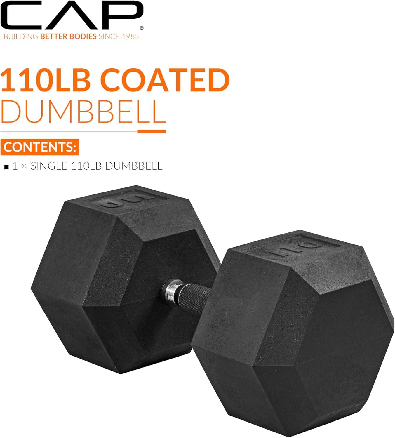 imageCAP Barbell Coated Hex Dumbbell Weight  Multiple OptionsComfort Grip