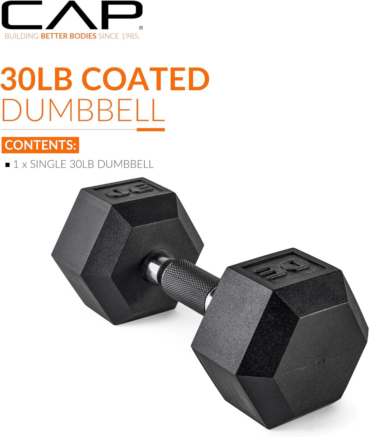 imageCAP Barbell Coated Hex Dumbbell Weight  Multiple OptionsComfort Grip