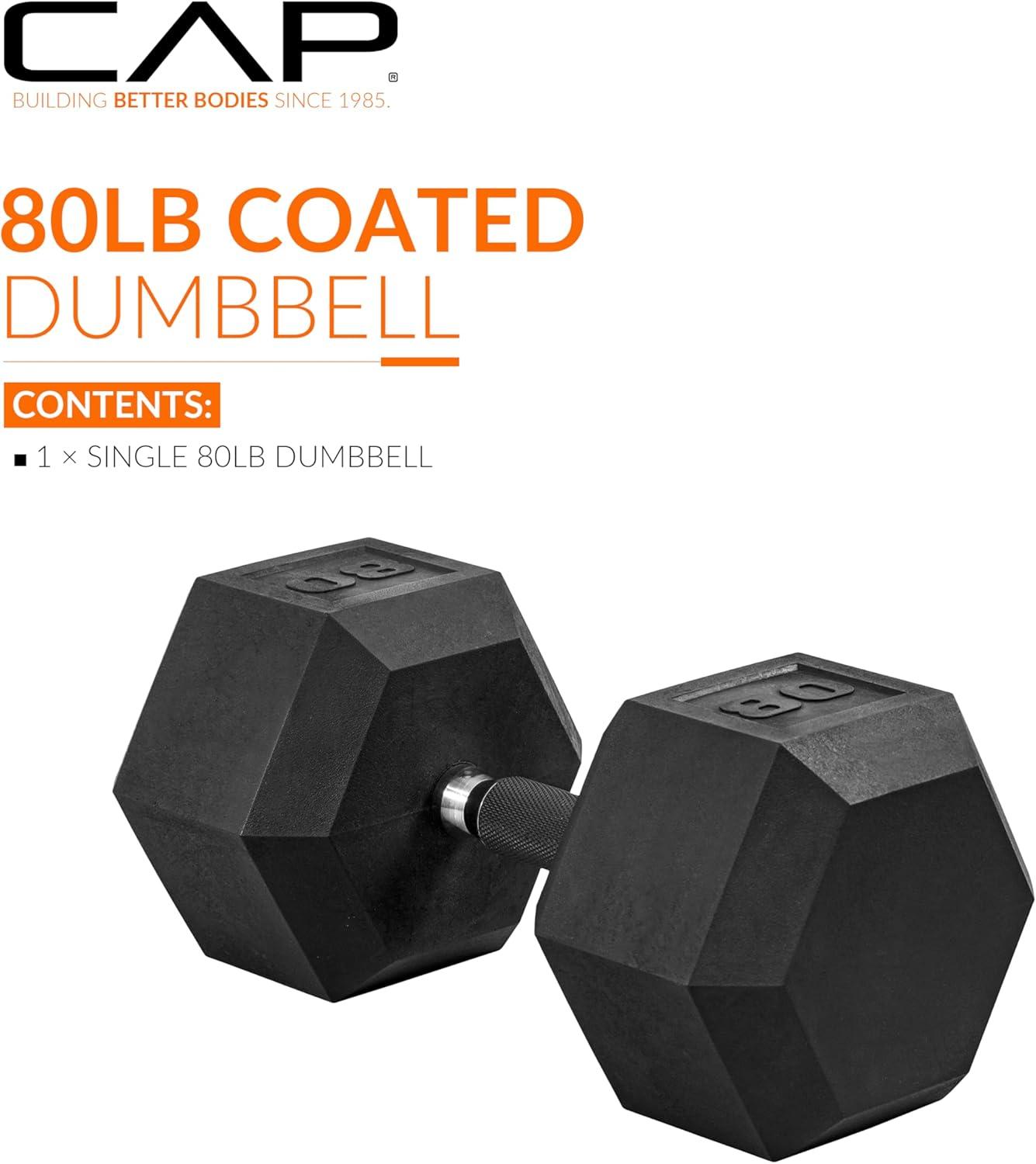 imageCAP Barbell Coated Hex Dumbbell Weight  Multiple OptionsComfort Grip