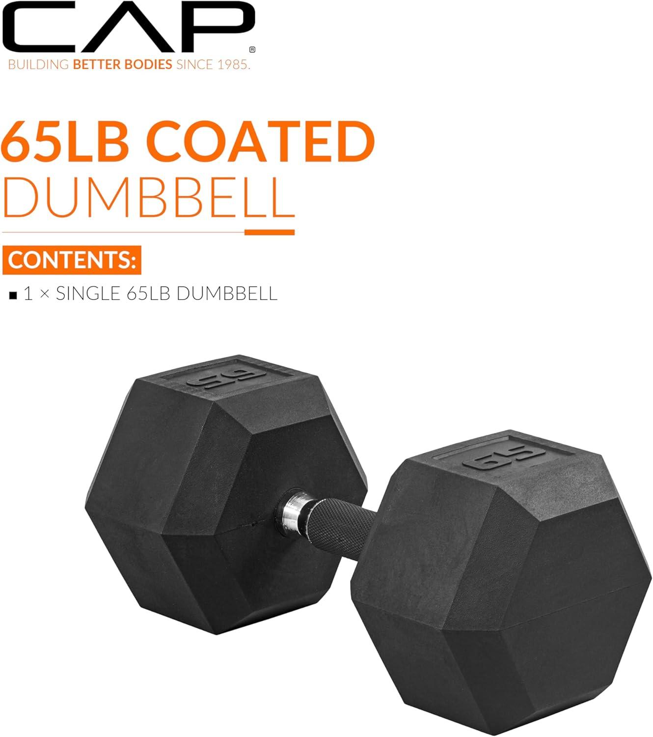 imageCAP Barbell Coated Hex Dumbbell Weight  Multiple OptionsComfort Grip