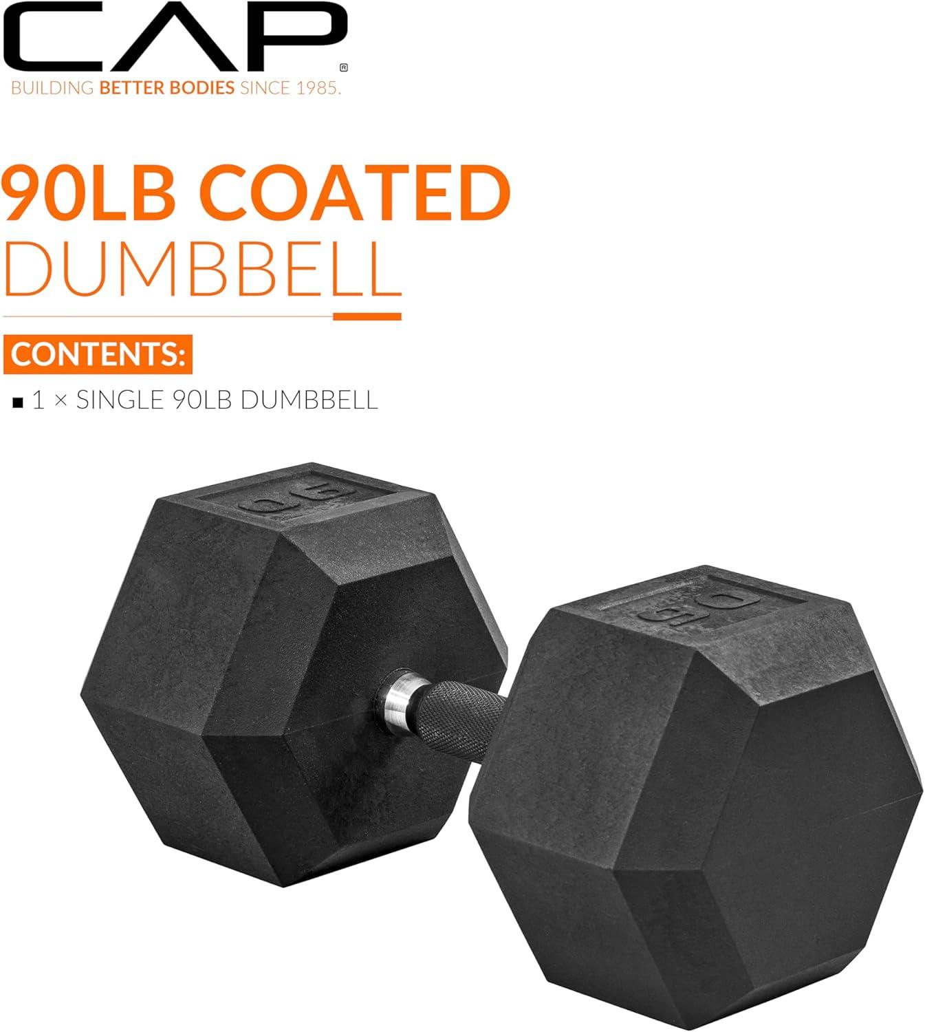 imageCAP Barbell Coated Hex Dumbbell Weight  Multiple OptionsComfort Grip