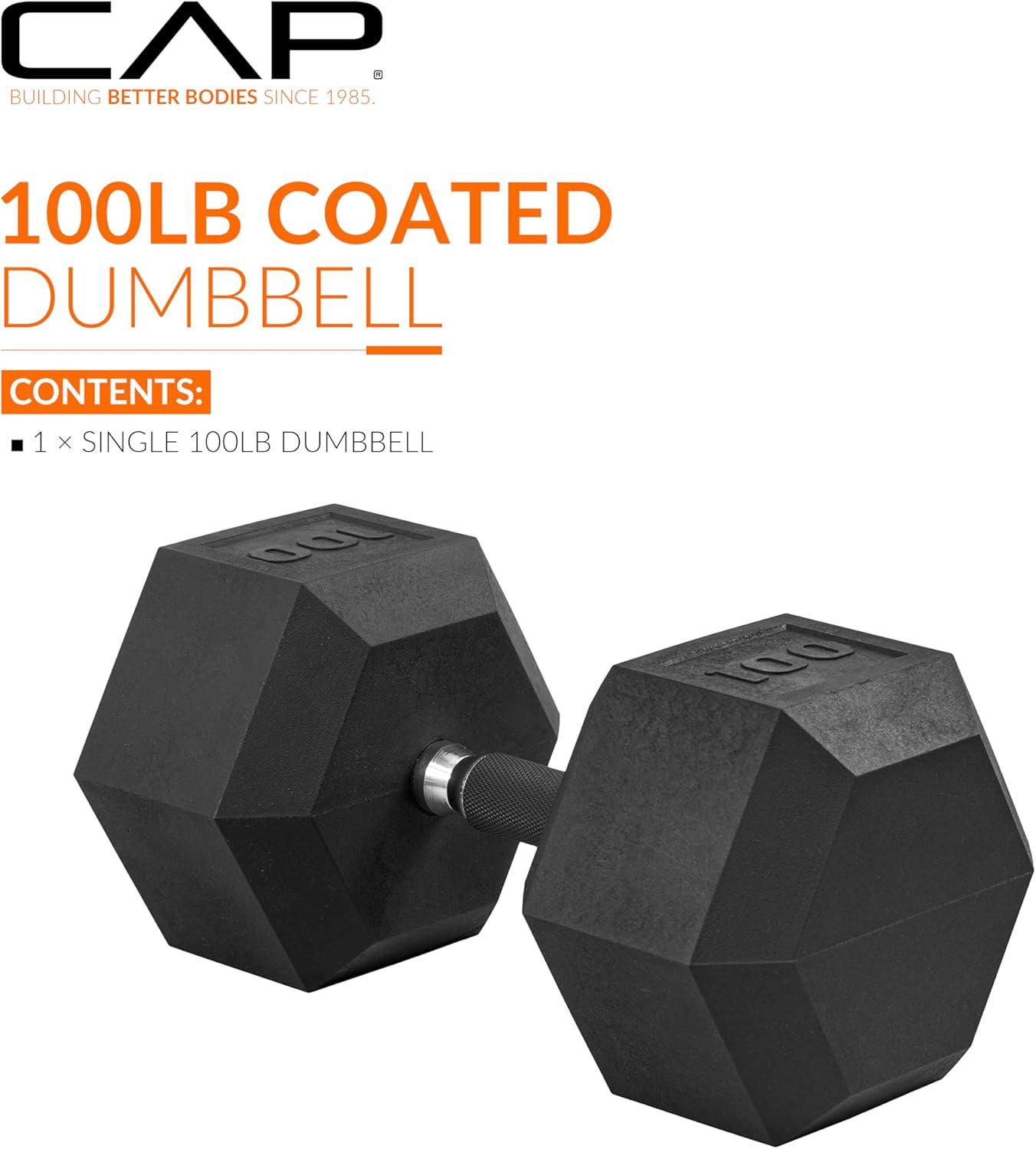 imageCAP Barbell Coated Hex Dumbbell Weight  Multiple OptionsComfort Grip