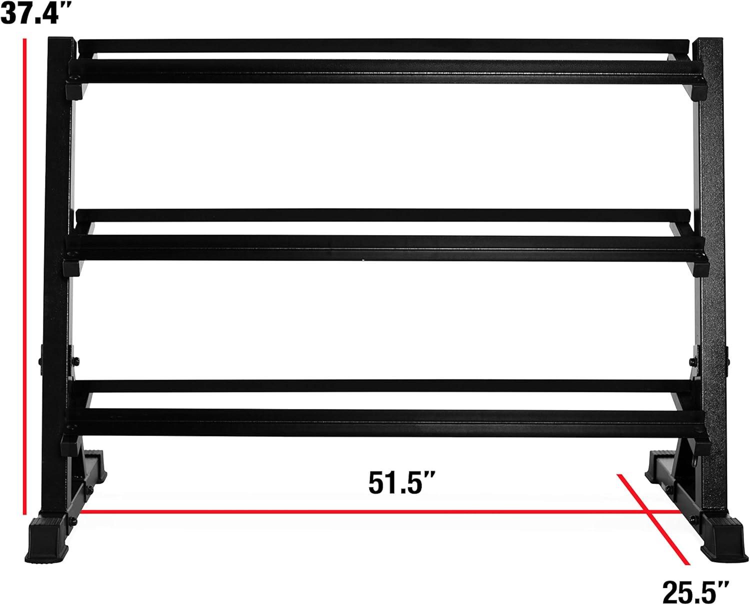 imageCAP Barbell Dumbbell Rack  550lb or 575lb Dumbbell Storage  Multiple Options3Tier for 550LB