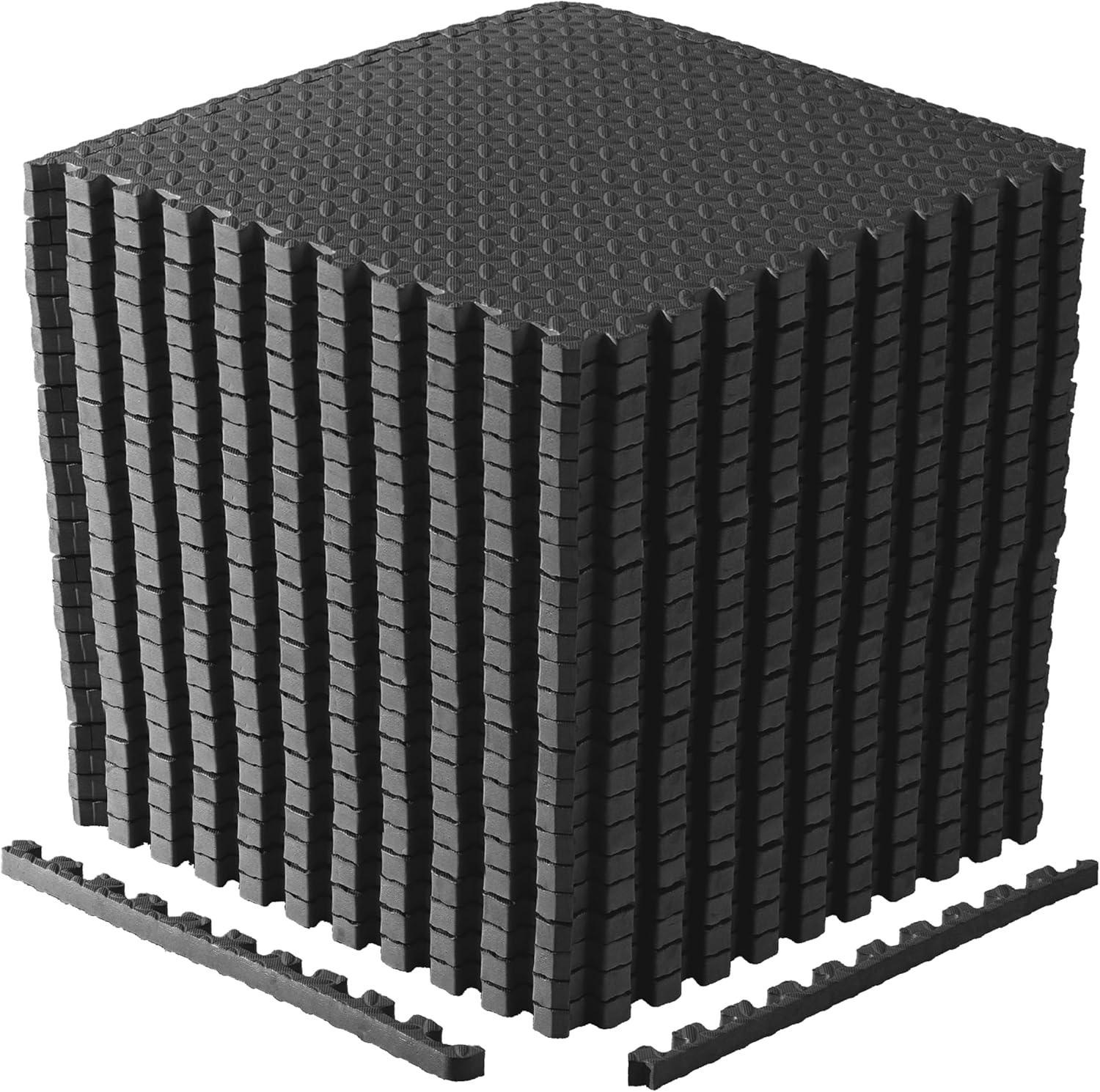imageCAP Barbell Exercise Puzzle Mats Packs Tiles 24quotx24quot  Multiple OptionsDiamond  Black