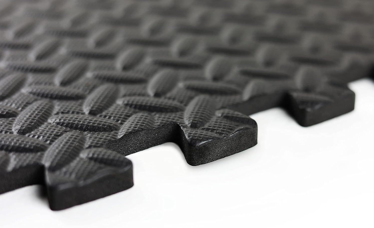 imageCAP Barbell Exercise Puzzle Mats Packs Tiles 24quotx24quot  Multiple OptionsDiamond  Black