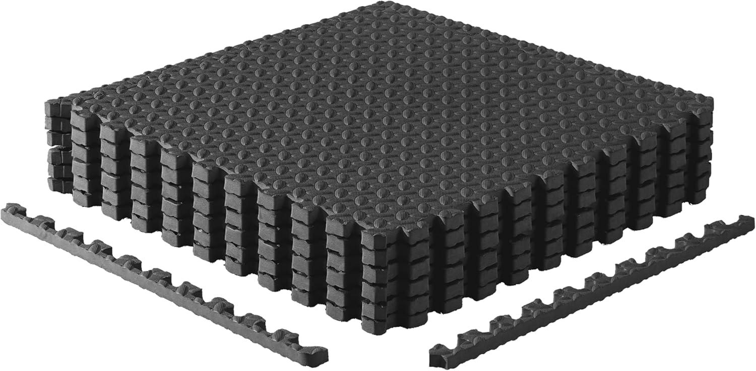 imageCAP Barbell Exercise Puzzle Mats Packs Tiles 24quotx24quot  Multiple OptionsDiamond  Black