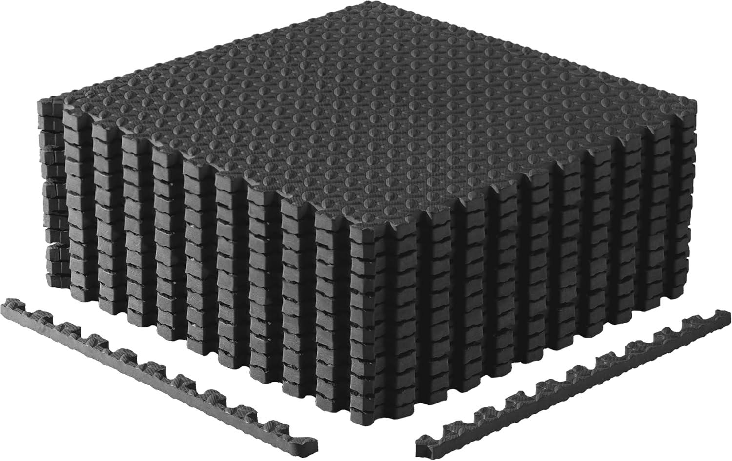 imageCAP Barbell Exercise Puzzle Mats Packs Tiles 24quotx24quot  Multiple OptionsDiamond  Black