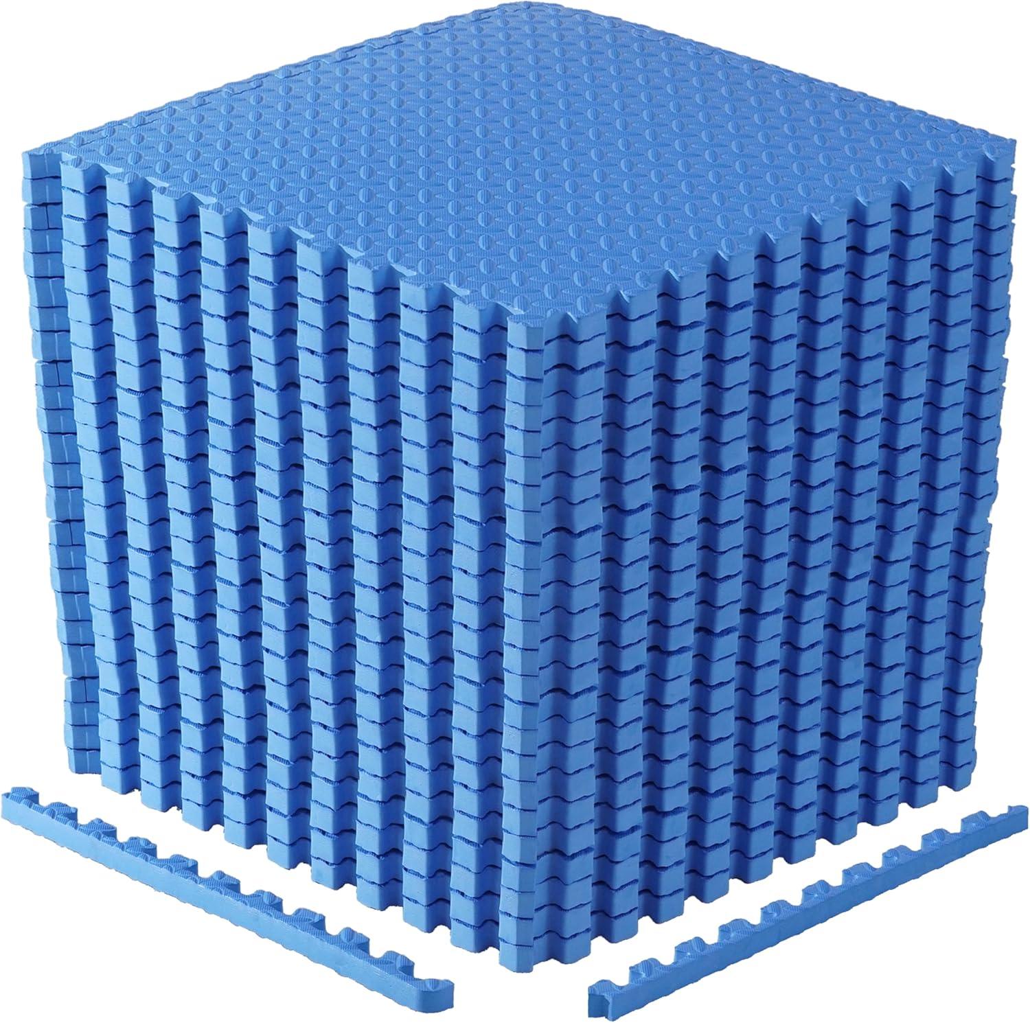 imageCAP Barbell Exercise Puzzle Mats Packs Tiles 24quotx24quot  Multiple OptionsDiamond  Blue