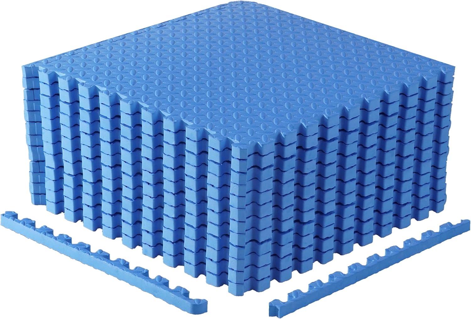 imageCAP Barbell Exercise Puzzle Mats Packs Tiles 24quotx24quot  Multiple OptionsDiamond  Blue