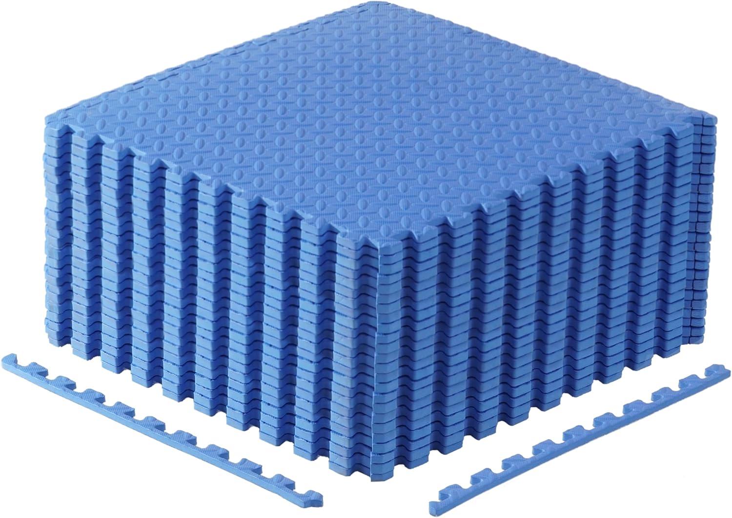 imageCAP Barbell Exercise Puzzle Mats Packs Tiles 24quotx24quot  Multiple OptionsDiamond  Blue