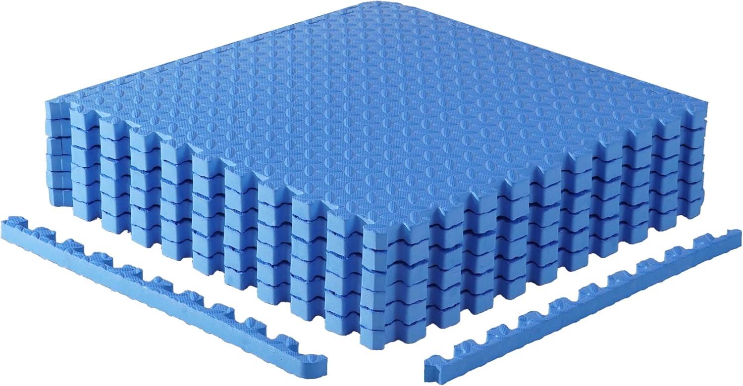 imageCAP Barbell Exercise Puzzle Mats Packs Tiles 24quotx24quot  Multiple OptionsDiamond  Blue