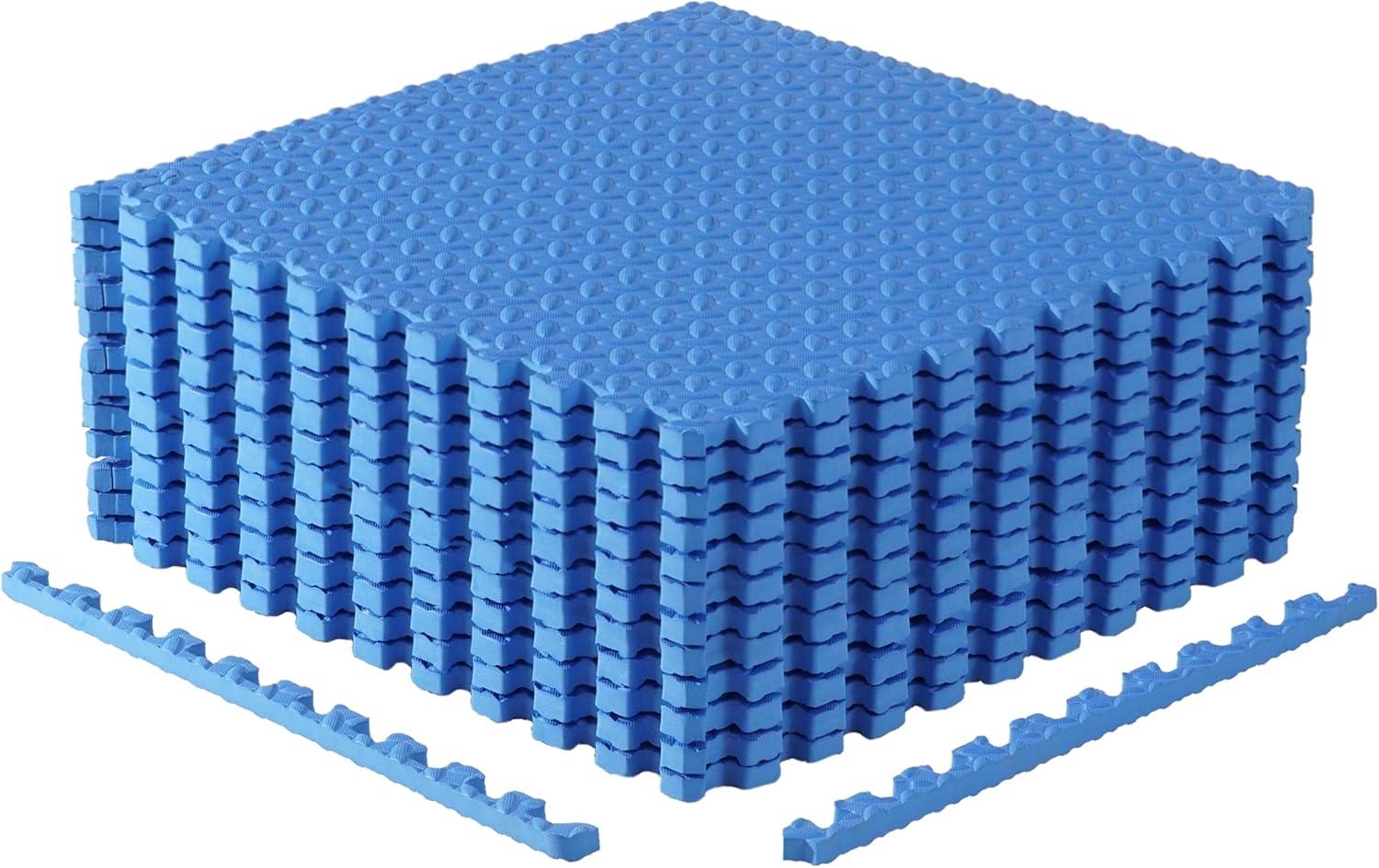 imageCAP Barbell Exercise Puzzle Mats Packs Tiles 24quotx24quot  Multiple OptionsDiamond  Blue