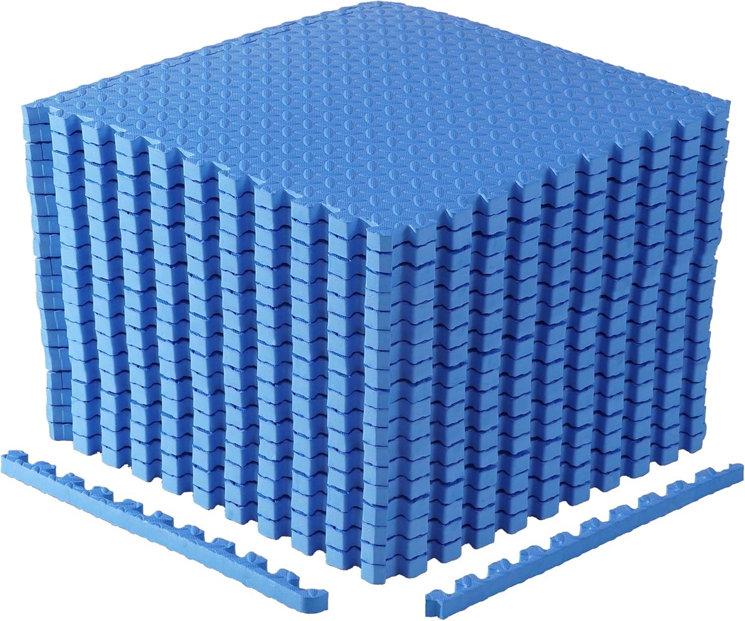 imageCAP Barbell Exercise Puzzle Mats Packs Tiles 24quotx24quot  Multiple OptionsDiamond  Blue