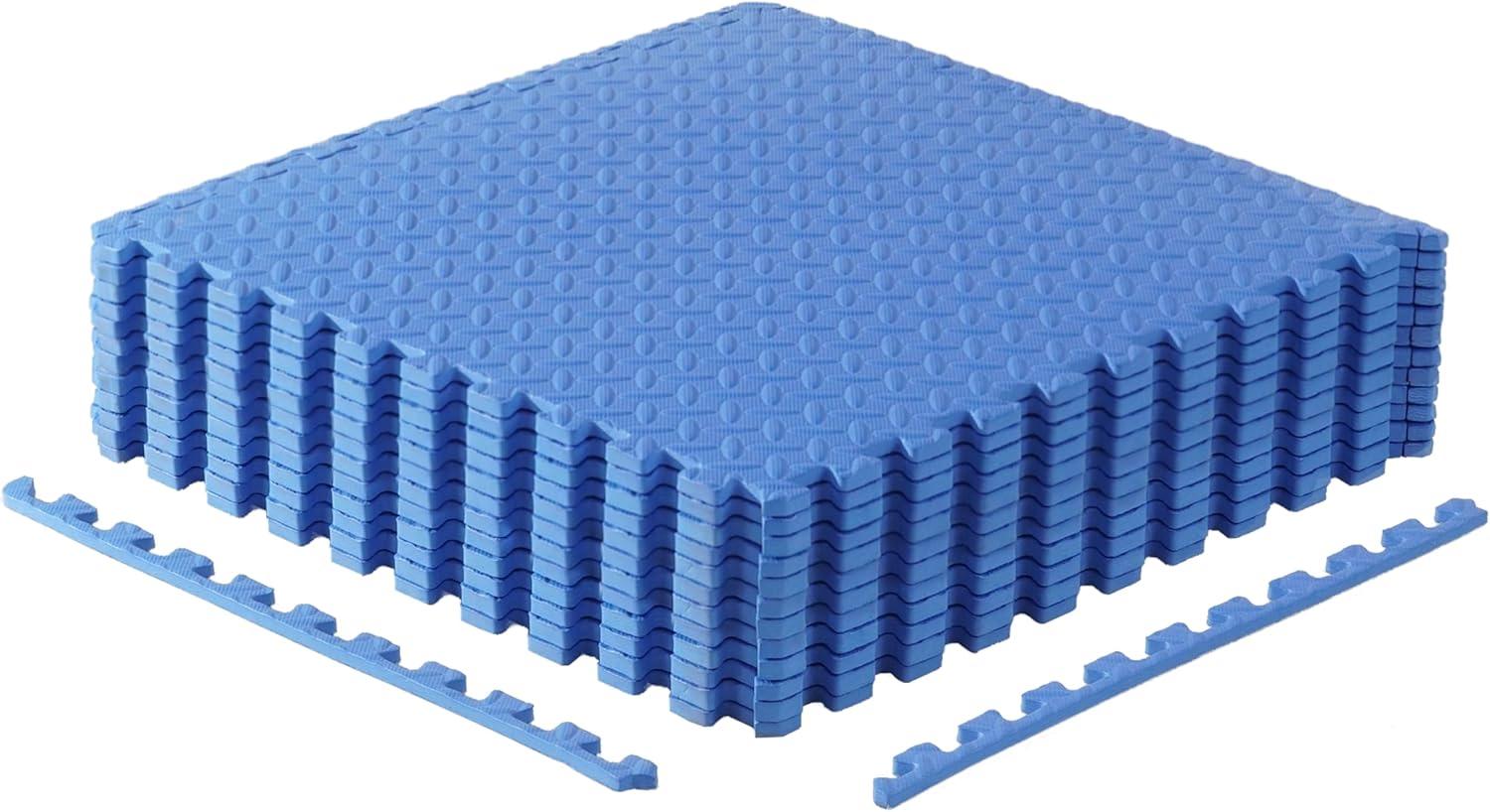 imageCAP Barbell Exercise Puzzle Mats Packs Tiles 24quotx24quot  Multiple OptionsDiamond  Blue