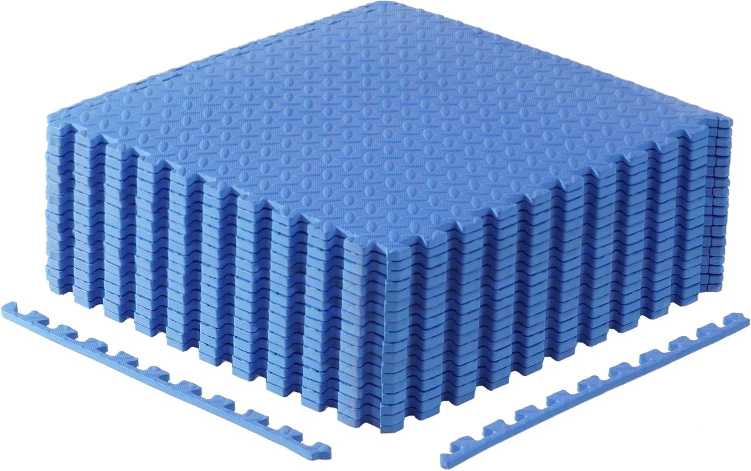 imageCAP Barbell Exercise Puzzle Mats Packs Tiles 24quotx24quot  Multiple OptionsDiamond  Blue