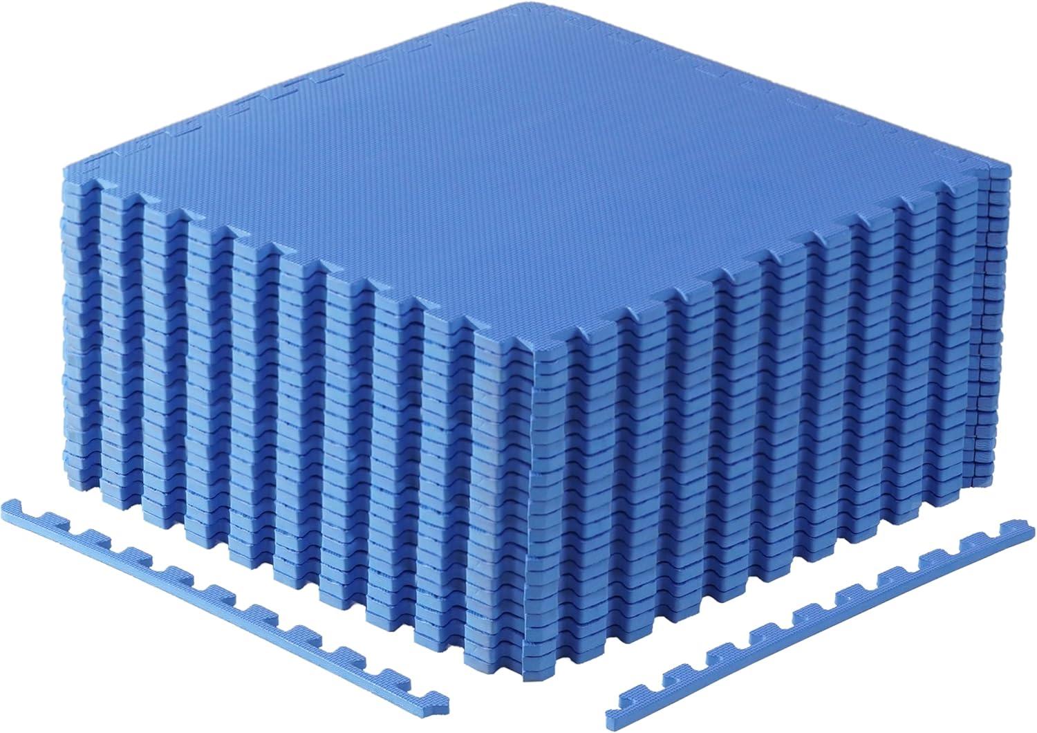 imageCAP Barbell Exercise Puzzle Mats Packs Tiles 24quotx24quot  Multiple OptionsT  Blue