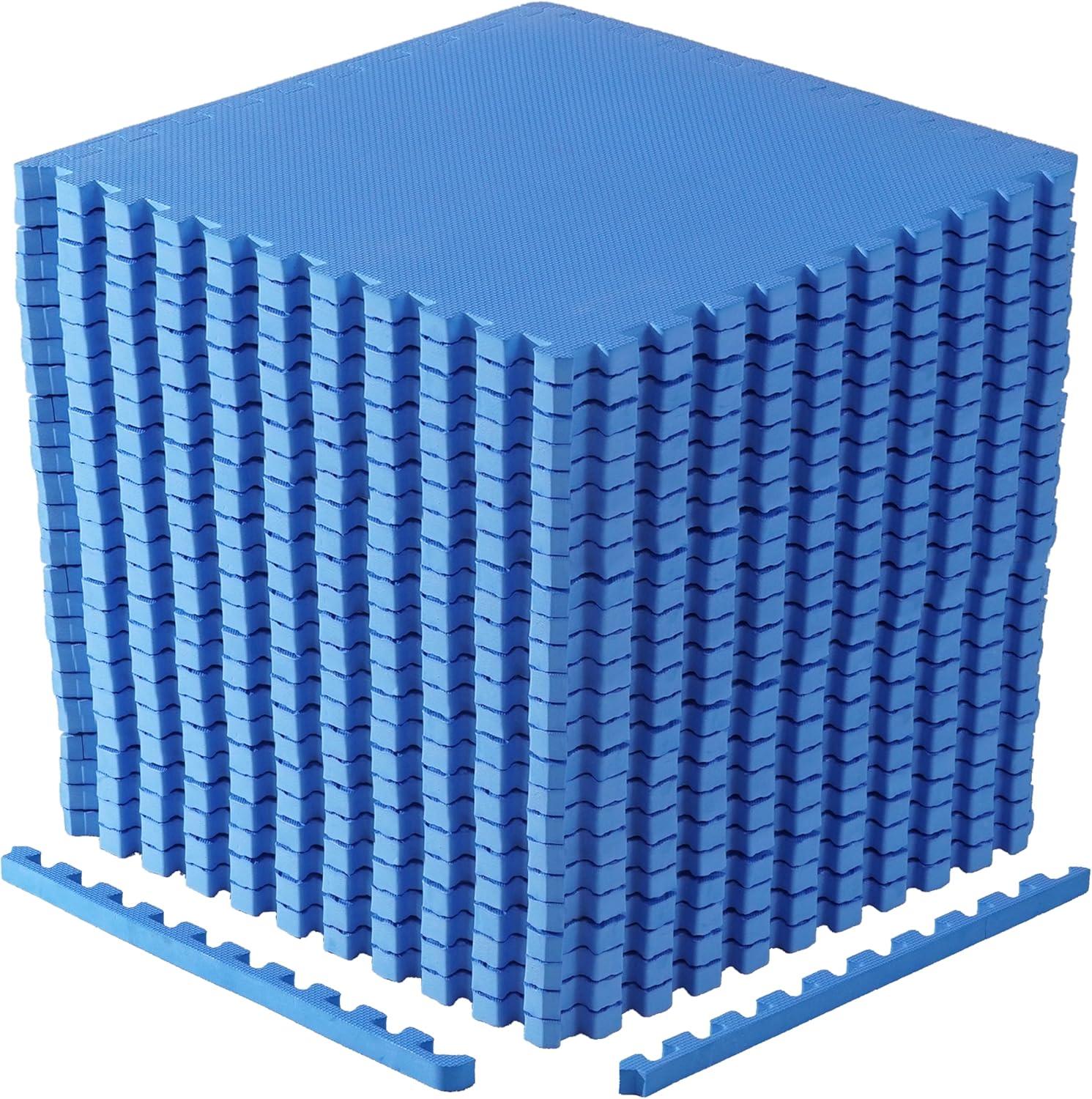 imageCAP Barbell Exercise Puzzle Mats Packs Tiles 24quotx24quot  Multiple OptionsT  Blue