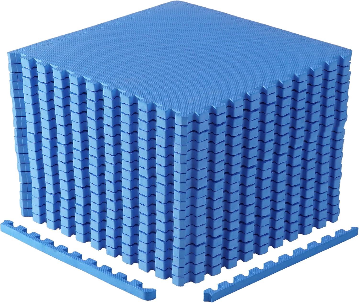 imageCAP Barbell Exercise Puzzle Mats Packs Tiles 24quotx24quot  Multiple OptionsT  Blue