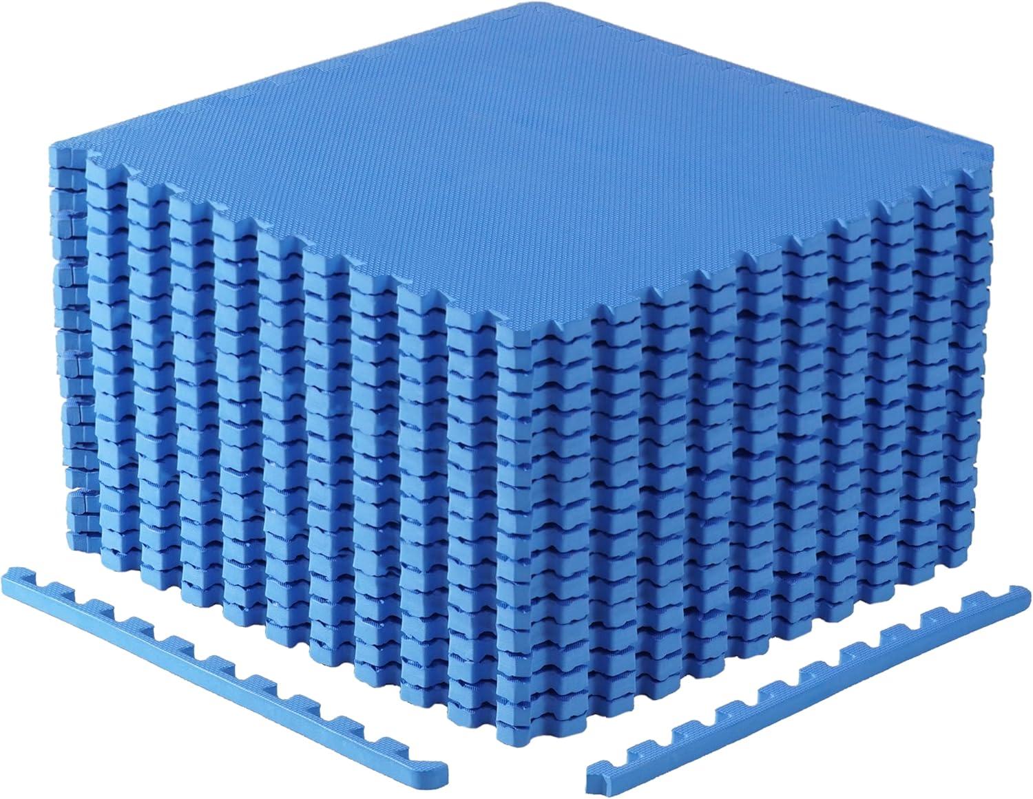 imageCAP Barbell Exercise Puzzle Mats Packs Tiles 24quotx24quot  Multiple OptionsT  Blue