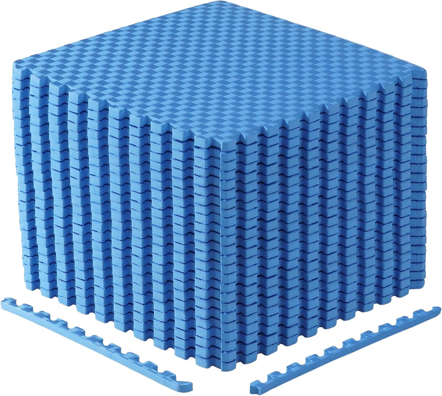 imageCAP Barbell Exercise Puzzle Mats Packs Tiles 24quotx24quot  Multiple OptionsTatami  Blue