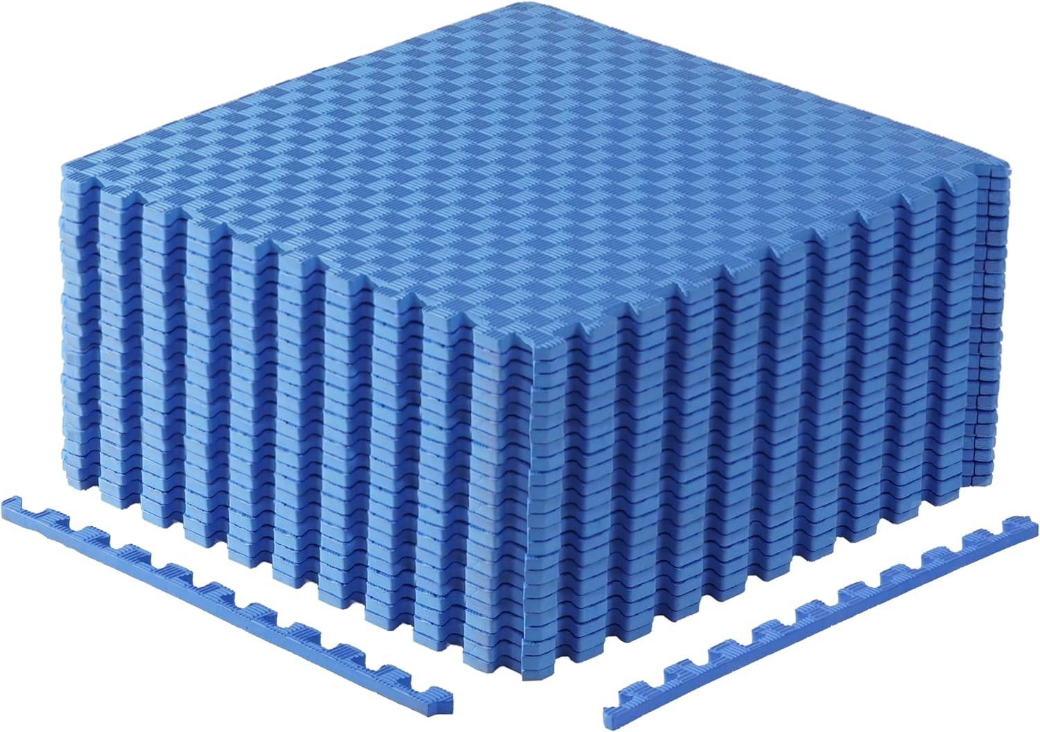 imageCAP Barbell Exercise Puzzle Mats Packs Tiles 24quotx24quot  Multiple OptionsTatami  Blue