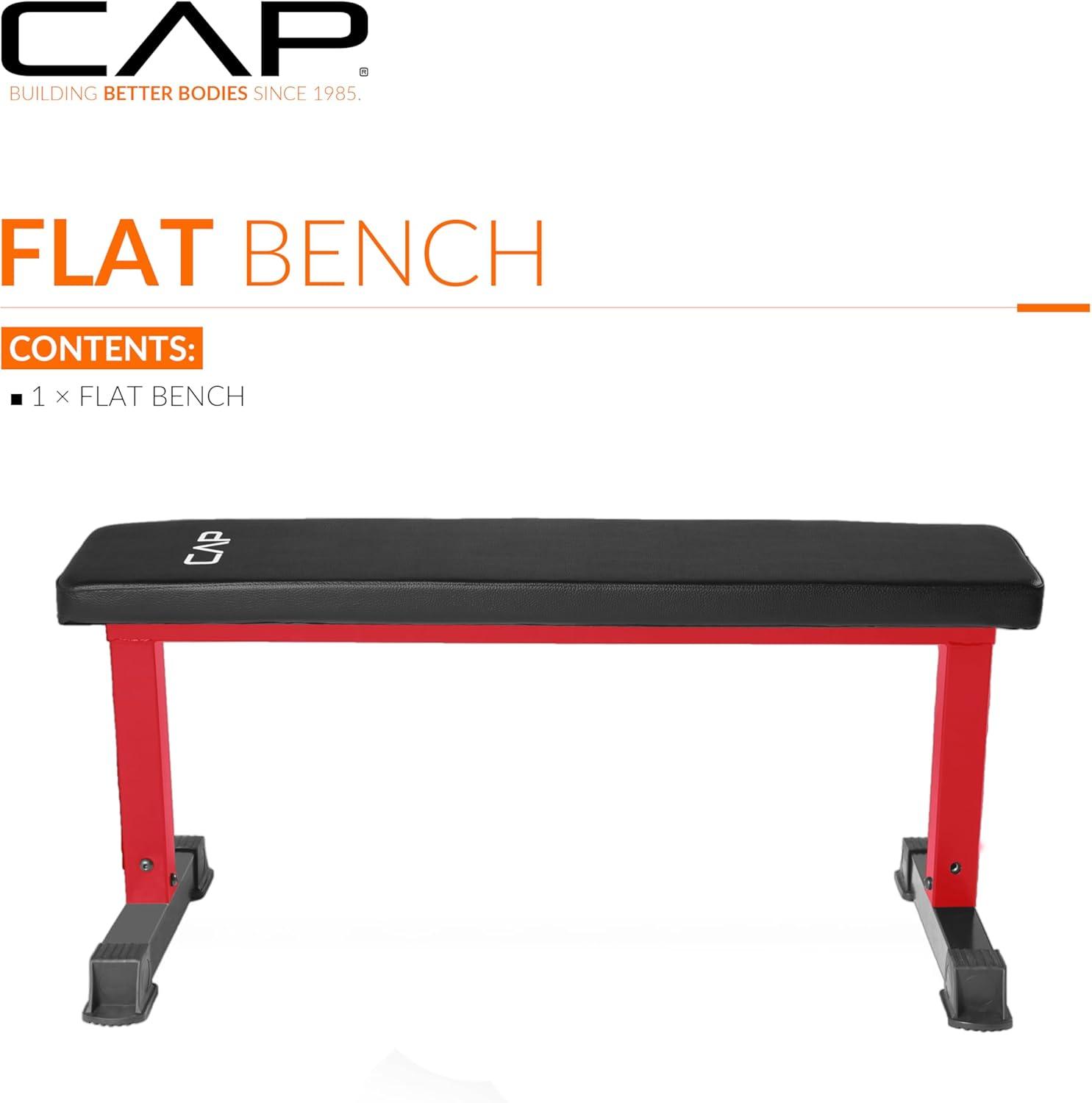 imageCAP Barbell Flat Weight Bench Color SeriesRed