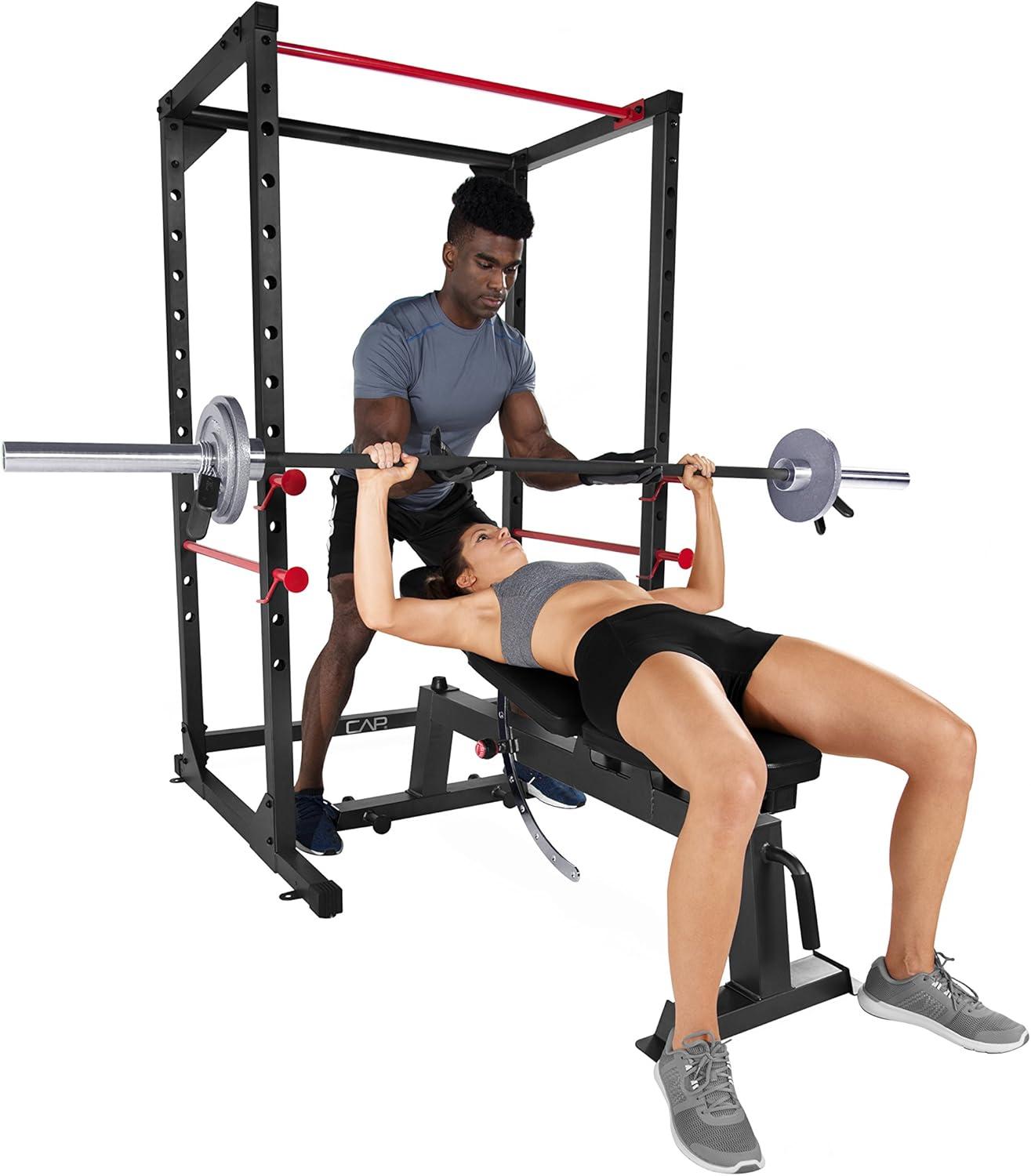 imageCAP Barbell Full Cage Power Rack Color Series  6 or 7 OptionsBlack