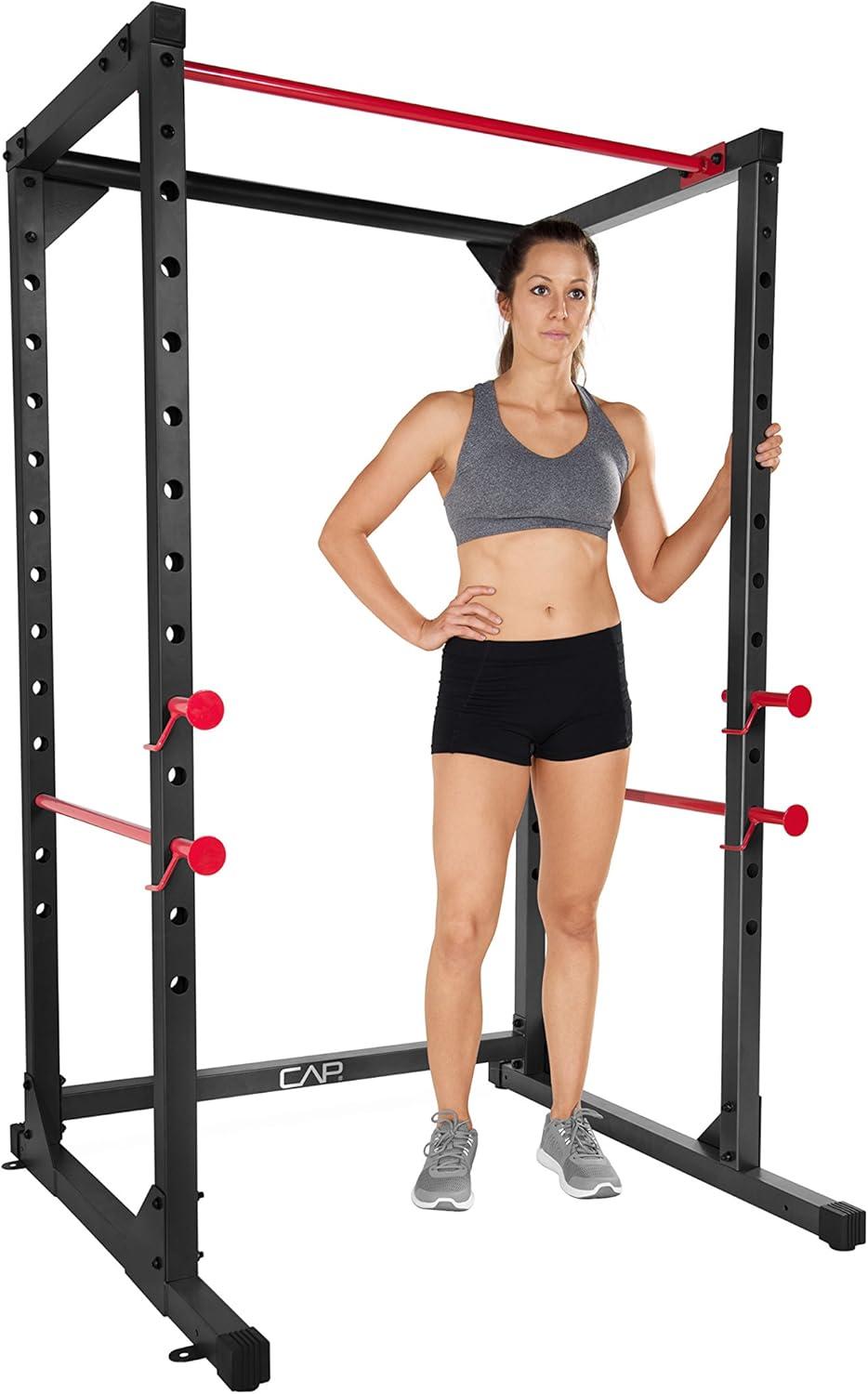 imageCAP Barbell Full Cage Power Rack Color Series  6 or 7 OptionsBlack