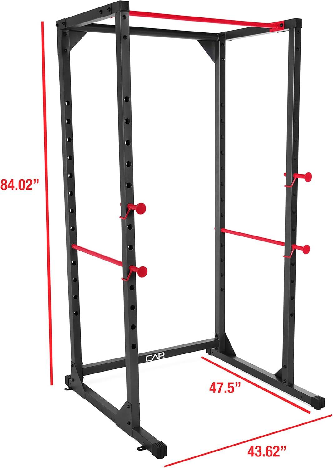 imageCAP Barbell Full Cage Power Rack Color Series  6 or 7 OptionsBlack