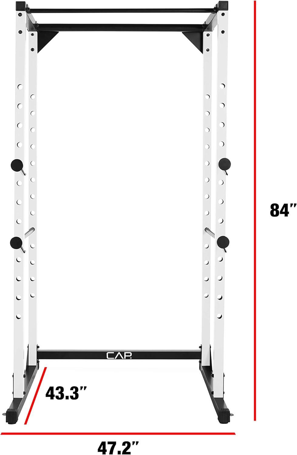 imageCAP Barbell Full Cage Power Rack Color Series  6 or 7 OptionsWhite