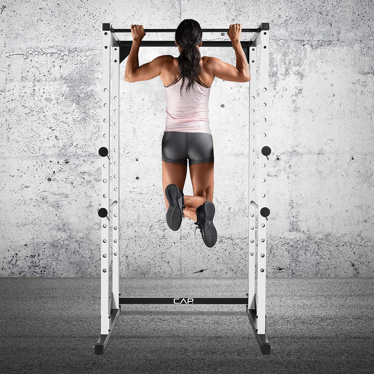 imageCAP Barbell Full Cage Power Rack Color Series  6 or 7 OptionsWhite