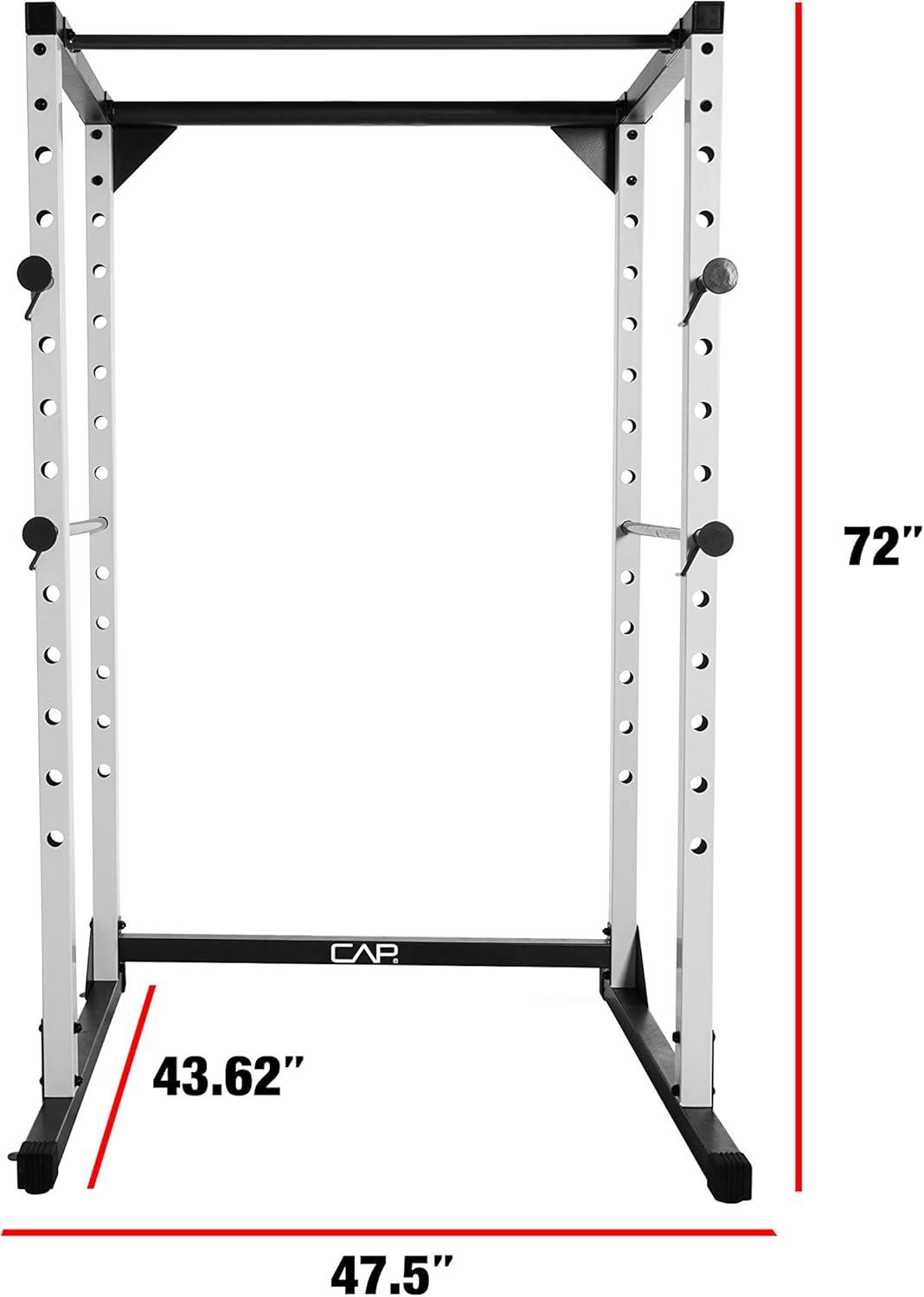 imageCAP Barbell Full Cage Power Rack Color Series  6 or 7 OptionsWhite