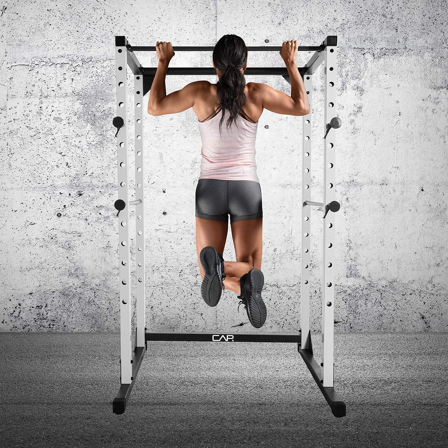 imageCAP Barbell Full Cage Power Rack Color Series  6 or 7 OptionsWhite