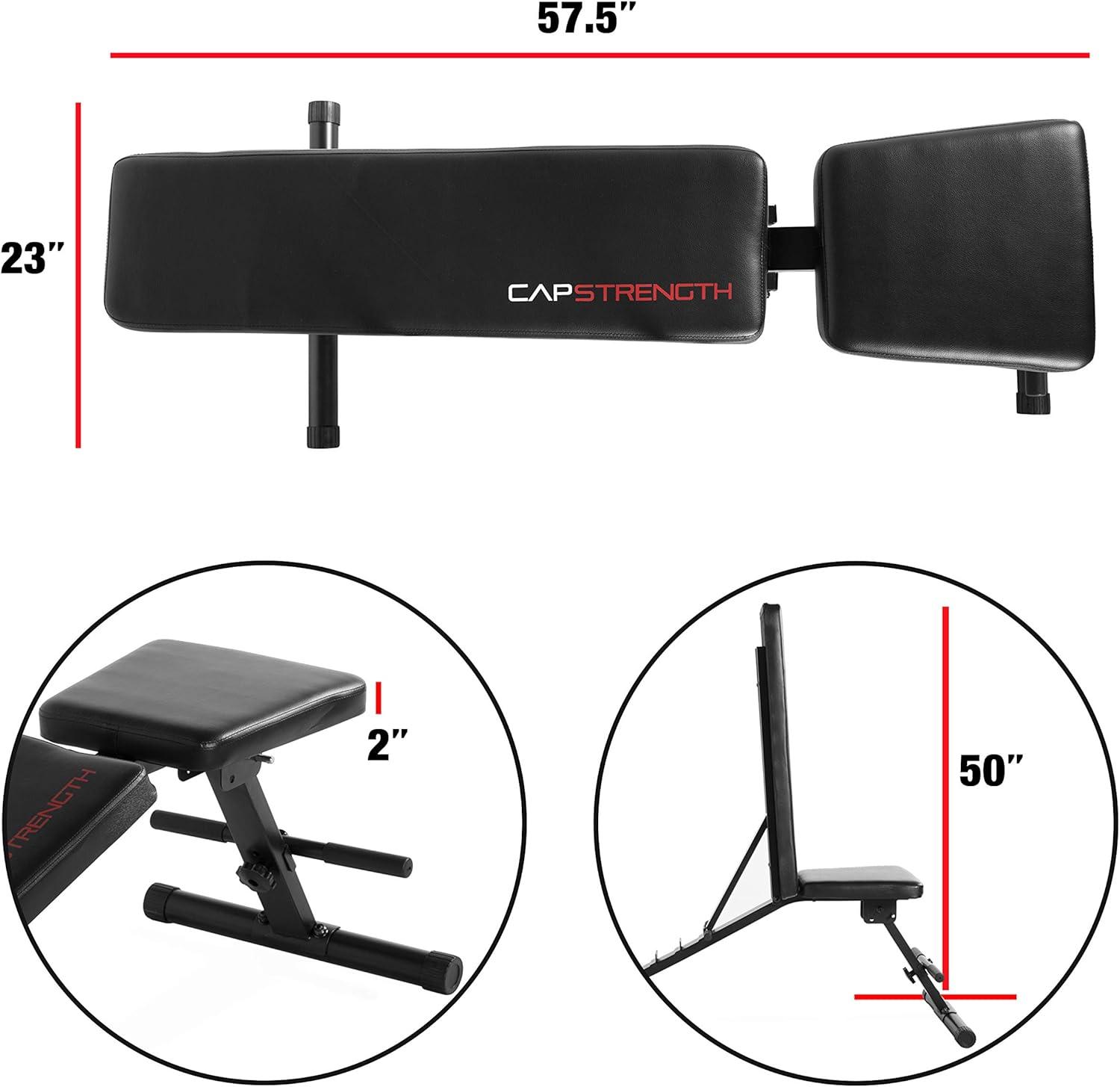 imageCAP Barbell MultiPurpose Adjustable Utility Strength Training Weight Bench  Multiple OptionsECONOMY