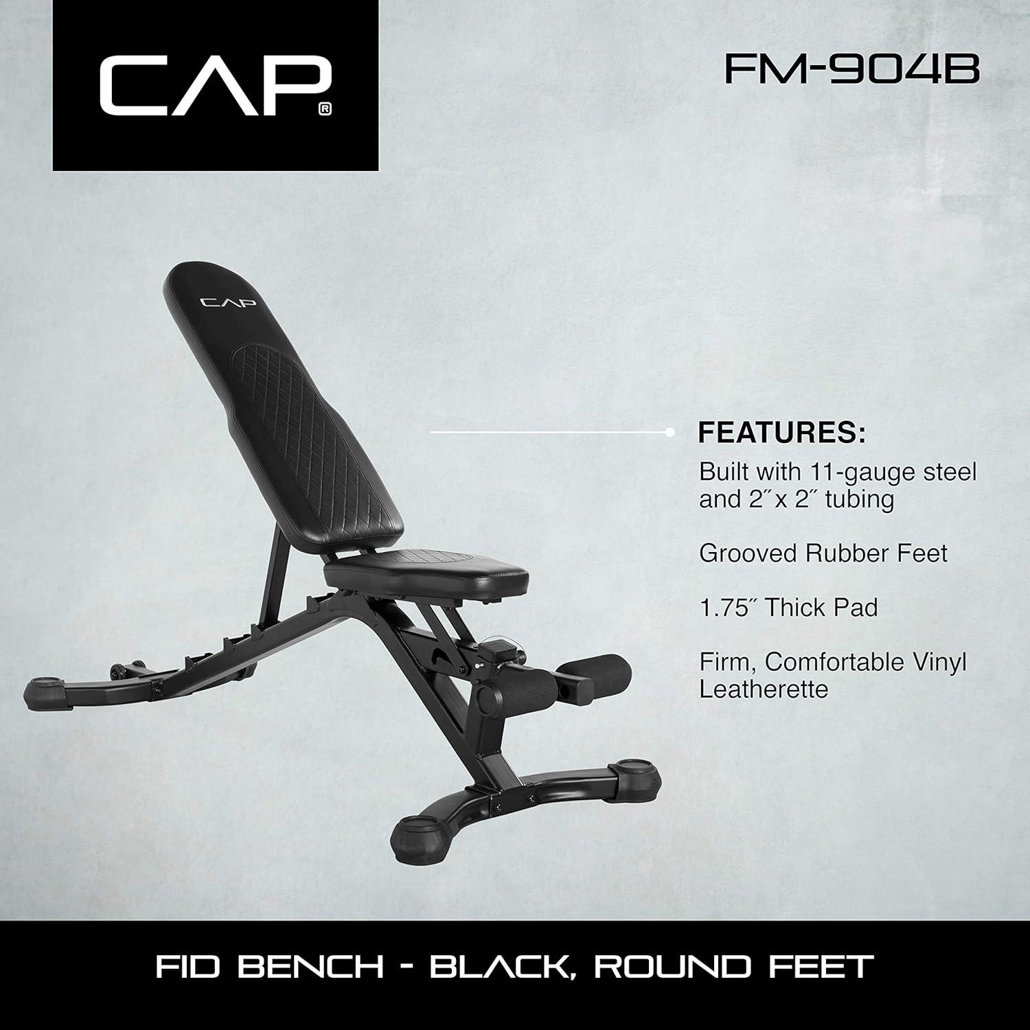 imageCAP Barbell MultiPurpose Adjustable Utility Strength Training Weight Bench  Multiple OptionsPRO